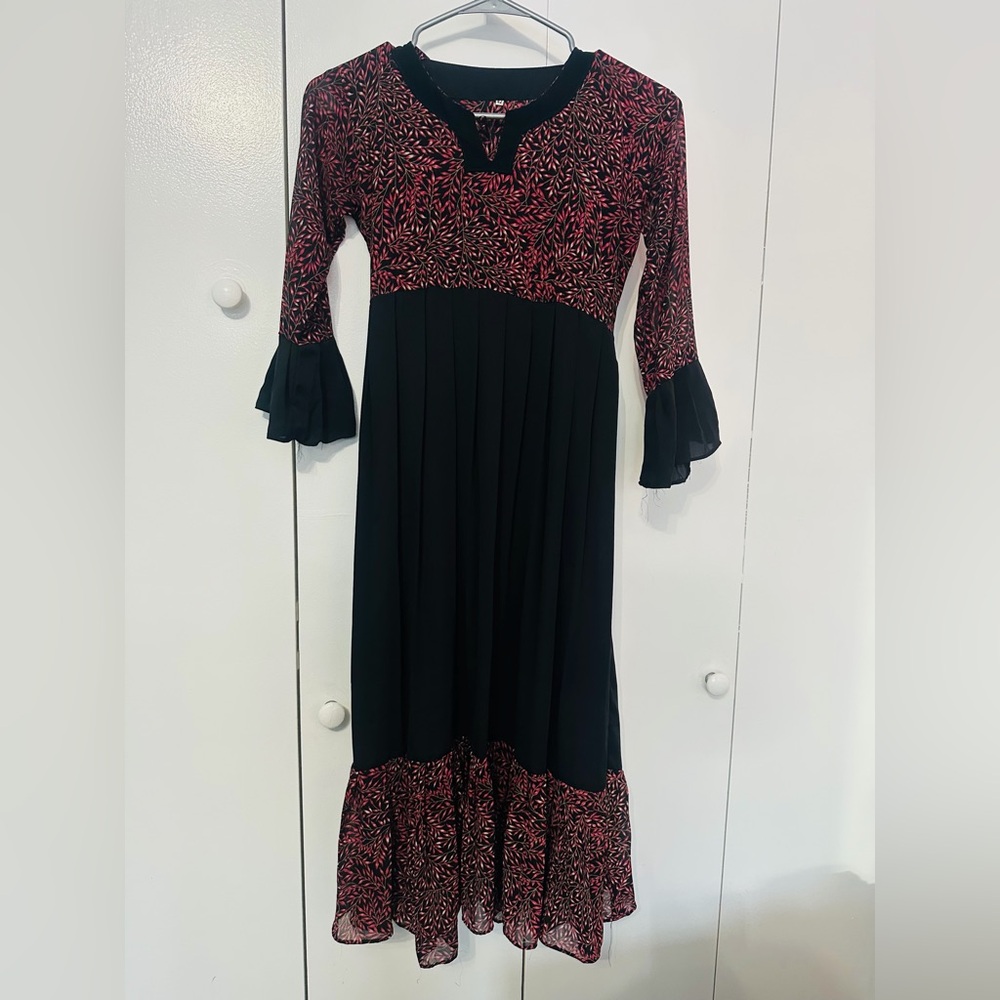 Elegant Black and Red Girl / kids Dress